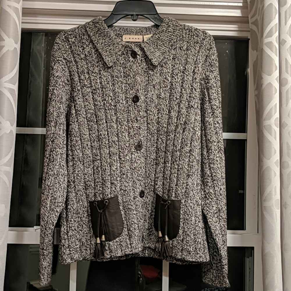 J. Khaki vintage cardigan